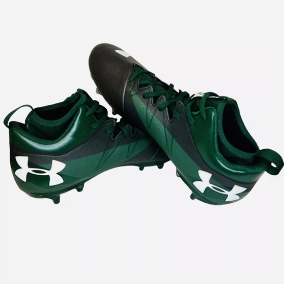 Under Armour Nitro Mid Green Black Football Cleats 1290962-055 Mens Size 14 - Picture 8 of 10